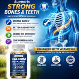 HOLUCKS Calcium D3+K2+B12 Capsules, with Calcium & Vitamin D3, Support Bone, Muscle & Heart Health