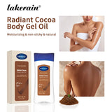 Lakerain Cocoa Body Gel Oil Skin Care Deep Hydrating 200ml Body Oil Cocoa Butter Moisturizing Radian For All Skin Types