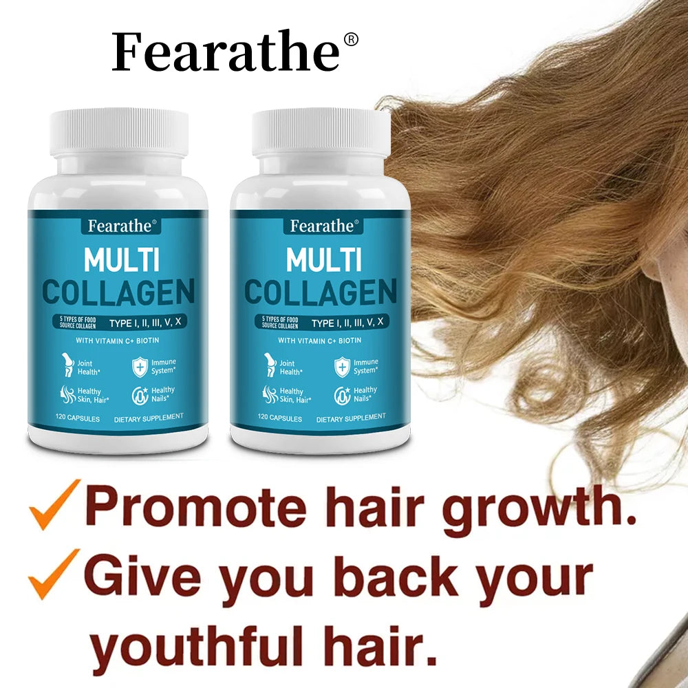 Multi Collagen - Nourishes The Skin, Slows Down Aging, Promotes Healthy Hair, Strong Nails, and Improves Intestinal Digestion