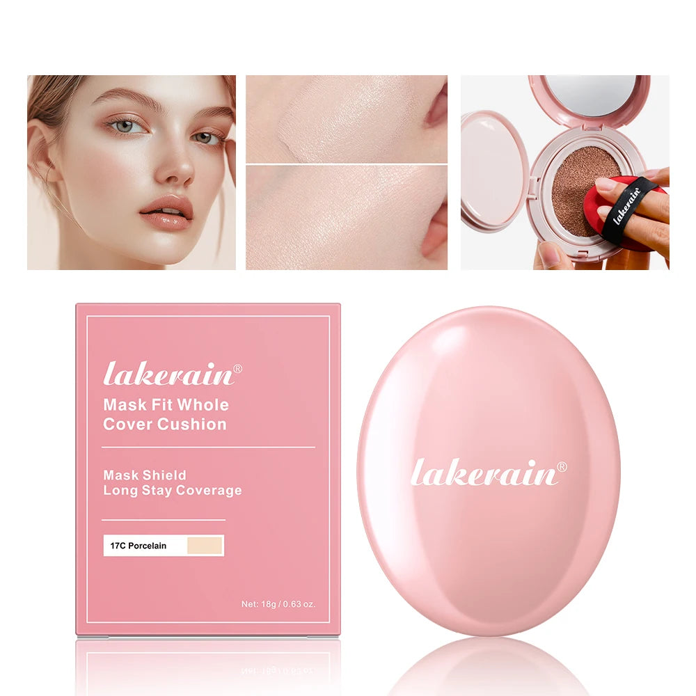 Lakerain Cushion Foundation Korean Makeup Base Mist Foundations Makeup Full Coverage Long-lasting Cc Cream Sunscreen Cosmetic