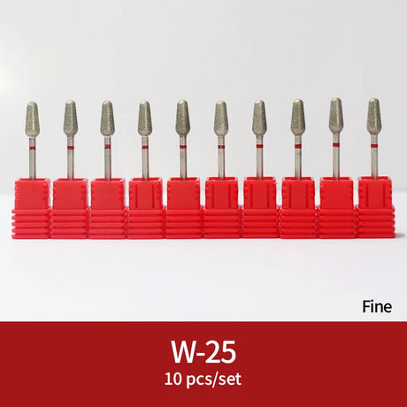 Diamond Ceramic Nail Drill Bits Milling Cutter For Manicure Left Right Rotary Cuticle Files Buffer DIY Nails Accessories Tools