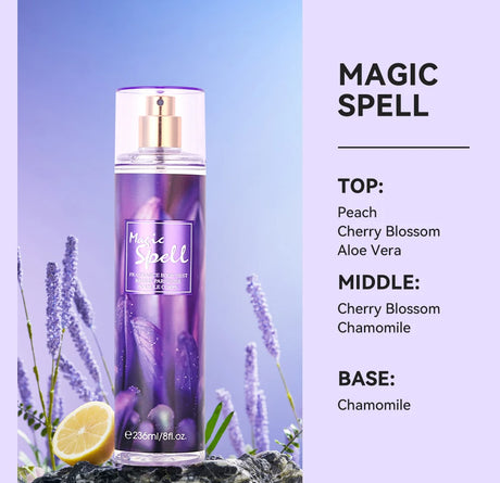 8 Fl.oz/236ml Hair & Body Mist for Women, Floral Fragrance Mist, Fresh Body Spray, Long-Lasting Perfume, Perfect for Daily Use