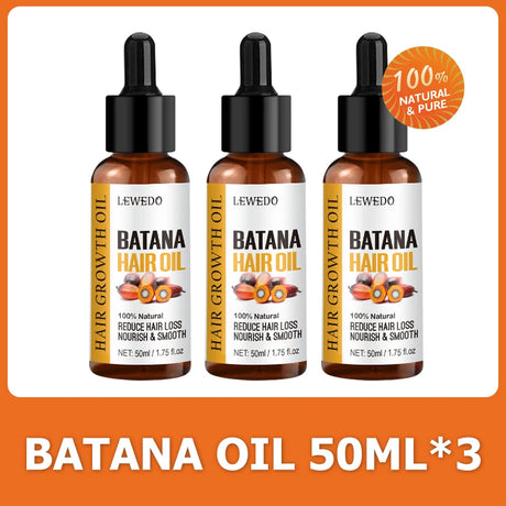 Lewedo Naturals Batana Oil Fast Hair Growth for Men Women Pure Batana Oil Nourish Shiny Hair Healthy Hair Care Anti Hair Loss