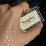 Diamond Highlighter Powder Palette Waterproof High Gloss Glitter Body Highlight Eyeshadow Face Contour Illuminator Makeup