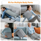 Electric Heating Pad with 9 Heat Settings 4 Timers, Soft Plush USB Washable Heated Mat for Back Neck Belly Office Home