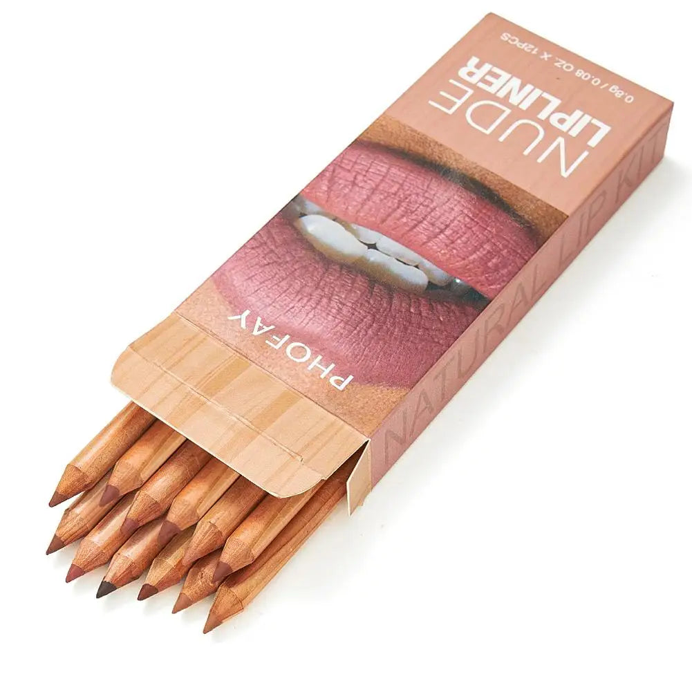 6Pcs Velvet Matte Lip Liner Pencil Set High Pigment Smooth Silky Texture Easy to Color & Define Lip Contours Daily Lip Makeup