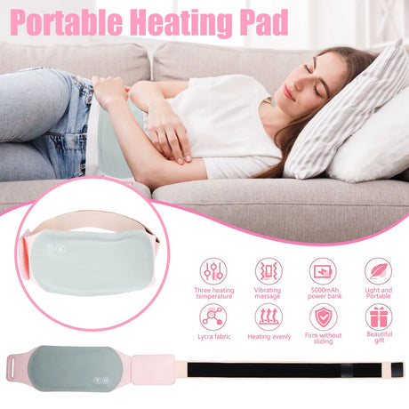 Heating Pad for Period Cramps Portable Cordless Heating Pad for Menstrual Cramps Pain Relief Heating Abdomen Warmer Xmas Gifts