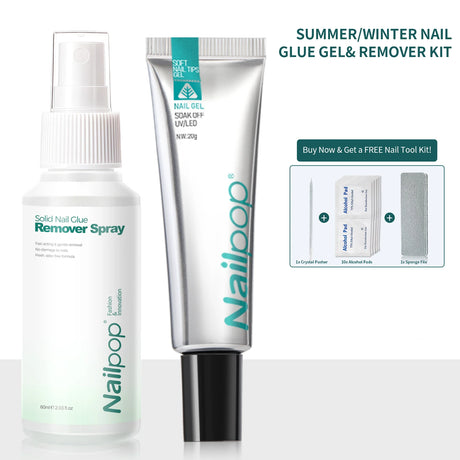 Nailpop 60ml Nail Remover Spray For Press On Nails False Nail Tips  Type UV Soak Off Solid Adhesive Fake Nail Removing Nail Art