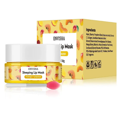 ENVISHA Coconut Lip Sleep Mask Night Sleeping Maintenance Moisturizing Fade Lines Nourishing Balm Skin Care Beauty Health 20g