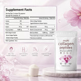 Multi Collagen Peptides Powder 454g Unflavored Collagen Blend with Vitamin C Biotin Hyaluronic Acid Skin Hair Nails Support