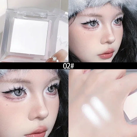 Monochrome Matte Highlighter Eyeshadow High Gloss Fine Powder White Black Eye Shadow Lying Silkworm Natural Brightening Contour