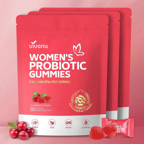 Probiotic for Women Probiotic Gummies Feminine Daily Wellness Balance Ph Gummies Cranberry Probiotics Health Yeast Ph Balance
