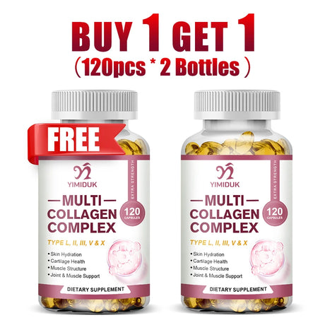 Buy 1 Get 1 Free! Advanced Multi Collagen Complex Supplement, Support Joint Pain Relief, Cartilage Repair & Skin Whitening