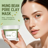 Mung Bean Pore Clay Mask 120ml - Deep Cleansing Face Mask for Blackhead Removal, Skin Brightening & Pore Minimizing