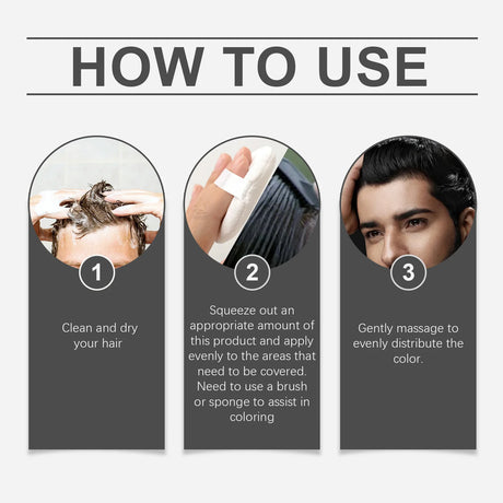 Men Hair Waterproof Concealer Hairline Shadow Root Cover up Repair Forehead Makeup Durable Hair Concealer Liquid Cream 50g