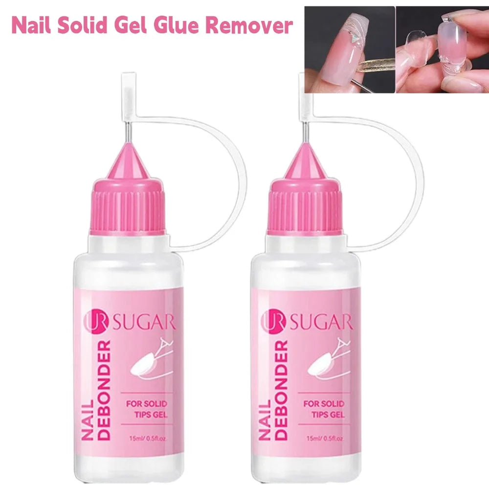 Nail Solid Gel Glue Remover & Debonder Fast Dissolve Liquid for Fake Tips Press On Nails, False Nails | Quick Manicure Tool