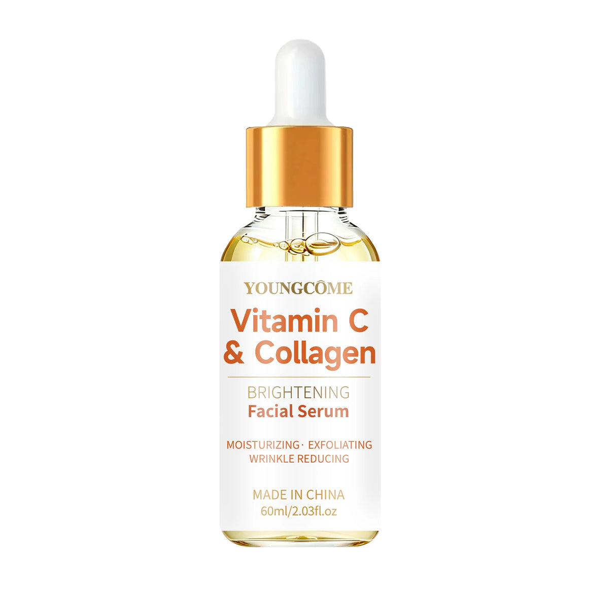 Facial Serum, YOUNGCOME Vitamin C & Collagen Hydrating Facial Serum, Lightweight Daily Moisturizing Serum with Nourishing Formul