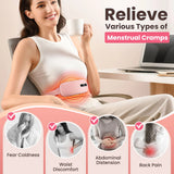 Electric Vibration Abdominal Massager 5 Levels Heating Pad For Menstrual Period Cramps Relief Waist Belly Warm Palace Belt