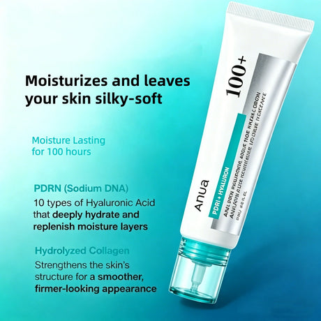Korean Skincare PDRN Hyaluronic Acid 100 Moisturizing Cream Deep Hydrating Face Soothing Moisturizer Cream 60ml Face Care