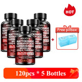 High Potency Enzyme Complex, with Lumbrokinase & CoQ10, Boost Vitality, Cellular Energy & Immune Health, Middle Aged Daily