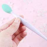 5 Pcs Lip Scrub Brush Silicone Brush Tool Double Sided Mini Exfoliating Brush Exfoliating Lip Brush Lip Scrub Tool for Dark Lips