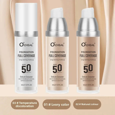 Color Changing Foundation Makeup Concealer Long Lasting Moisturizing Nourishing Oil-Control Skin Face Base Cosmetics