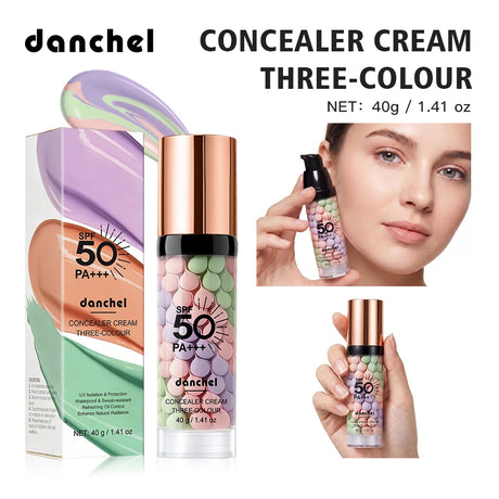 3-in-1 Primer SPF 50 Color Correcting Isolation Cream Oil Control Moisturizing Face Makeup Base Blur Pores Even Skin Tone Radian