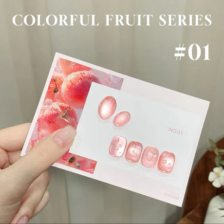 MN 1-20pcs 12ML Pink Gold Cat Eye Ocean Bubble Glass Beads Cat Eye Gel Nail Polish Blue Nails UV Light Nails Green Nails