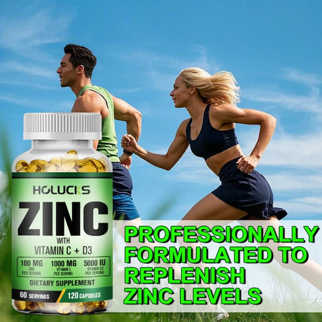 Buy 1 Get 1 Free! Pure Zinc Supplement, for Immune System Booster, Wound Healing & Antioxidant Defense for Year-Round Wellness