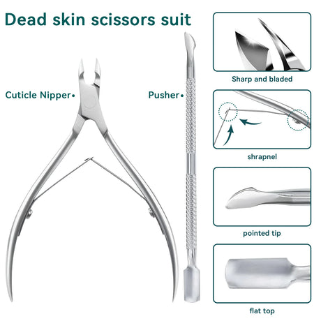 Professional Stainless Steel Cuticle Nail Nipper Clipper Nail Art Manicure Pedicure Care Trim Plier Cutter Beauty Scissors Tools