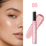 Face Pearl Diamond Highlighter Stick Contour Nose Shadow Lasting 3D Brightening Cheek Blusher Illuminator Repairing Makeup Pen