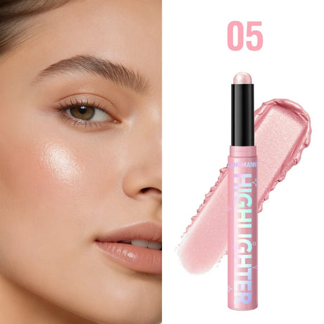 Face Pearl Diamond Highlighter Stick Contour Nose Shadow Lasting 3D Brightening Cheek Blusher Illuminator Repairing Makeup Pen