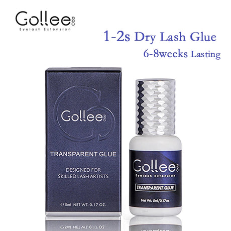 Gollee 0.5s Fast Dry Lash Adhesive Long Lasting 6-8 Weeks Eyelashes Glue for Eyelash Extensions No Irritation Glue Makeup Tools