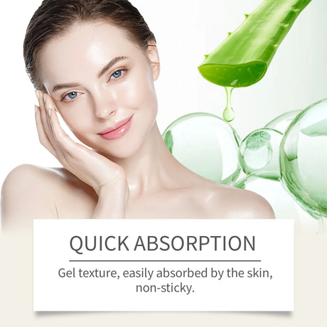 Hydrating Aloe Vera Gel Soothe Dry Skin Repair Sunburn Moisturizing Face Cream Improve Bulky Pores Shrink Natural Sleeping Mask