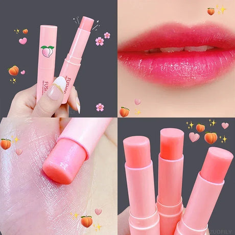 Colorless Vitality Color Lip Balm Change Lipstick Peach Girl Moisturizing Long Lasting Lip Gloss Makeup Care Repair Lip Mask