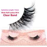 Half Lashes Short Mink Eyelashes Fluffy Soft False Eyelashes Wispy Cross Strip Eye Lashes Natural Mink Eyelash Extension Makeup