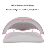 SUNX12 Max Nail Lamp Pink Nail Dryer For Manicure 66 Leds UV Light Quick Cure Autosense Nail Lamps With Base