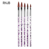 New 2025 Multiple nail art nail brush Design Tip Drawing Carving Dotting Nail Pen Builder Flat Liner Acrylic Gel Polish Manicure