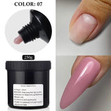 MSHARE 250g Clear Acrylic Gel Hard Gel For Nail Extension Pink Nude White Acrygel Hema TPO Free Builder Nail Gel French Nail Art
