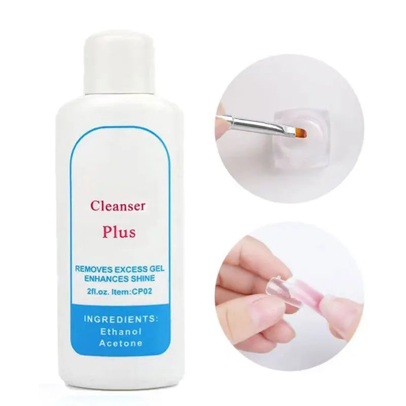1 PC Gel Polish Remover Cleanser Plus Finger Nail tip Cleaning Liquid 60ml Nail art Cleaner