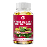 Daily Women's Multivitamin - Super Vitamins (A B C D E K) + Iron + Zinc + Organic Non-GMO Ingredients - Women's Multivitamin