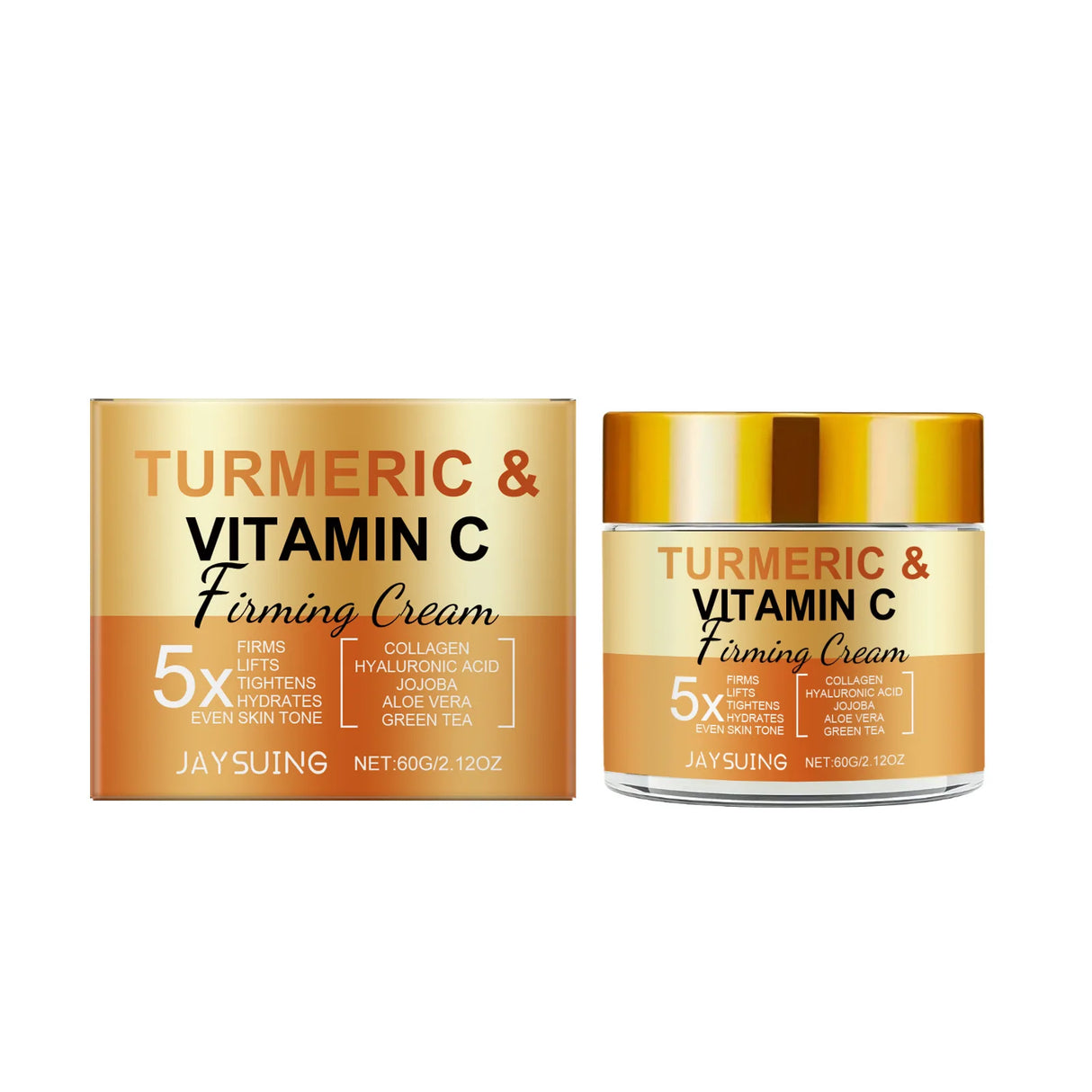Turmeric Vitamin C Firming Face Cream Anti-Aging Remove Wrinkles Improve Dullness Moisturizing Smoothing Brighting Facial Cream