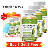 Pure Bitter Melon Capsules, with Ginseng & Chromium, Support Pancreatic Health, Glycemic Stability, Daily Energy & Vitality