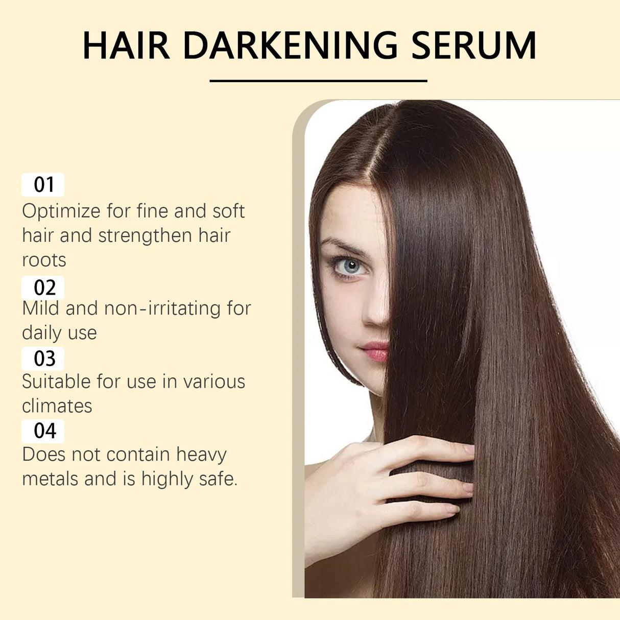 Hair Darkening Serum Deep Clean Scalp Dirt Nourish Strengthen Hair Roots Prevent Hair Loss Anti Breakage Hair Care Essence