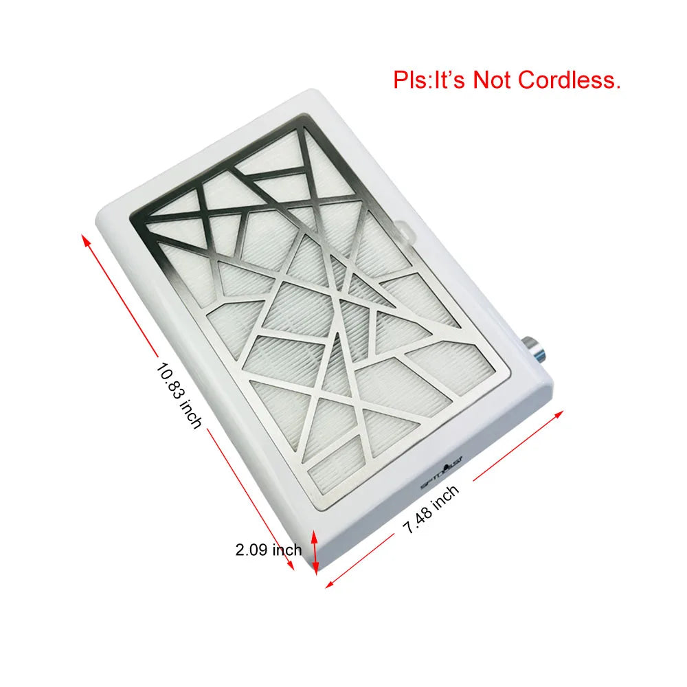 Professional Nail Dust Collector Powerful Suction Salon Vacuum Cleaner Extractor Manicure Fan With HEPA Filter Speed Adjustable