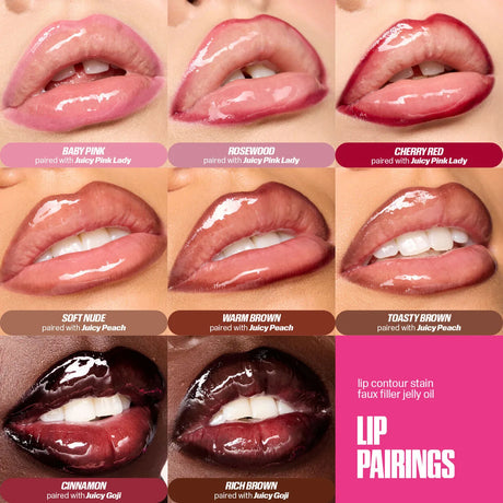 Plush Lip Brush Head Cherry Red Lip Liner Lip Contour Tint Lipstick Pencil Waterproof Velvet Brown Matte Lipliner Pencil Makeup