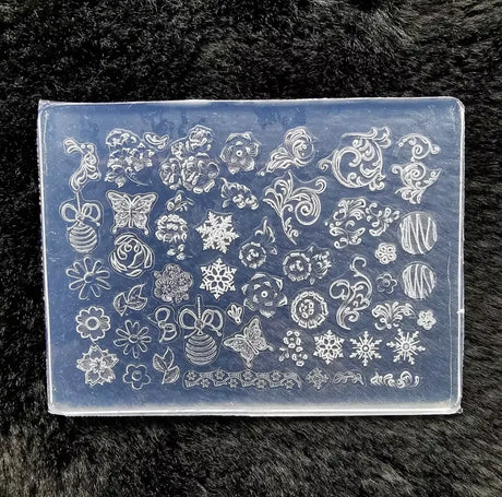 1pc Butterfly Sweater Snowflake 3D Acrylic Mold  Photo Frame  Silicone  Nail Art   Nails DIY  Nail Art Templates Nails  Mold