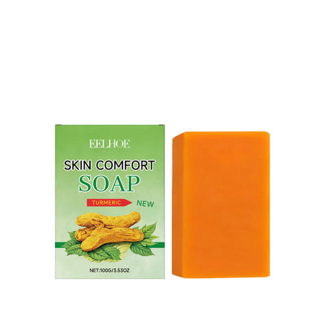 Organic Turmeric Herbal Bath Soap Moisturizing Exfoliating Oil Control Skin Lightening Glow Bar Soap Daily Body Shower Skin Care