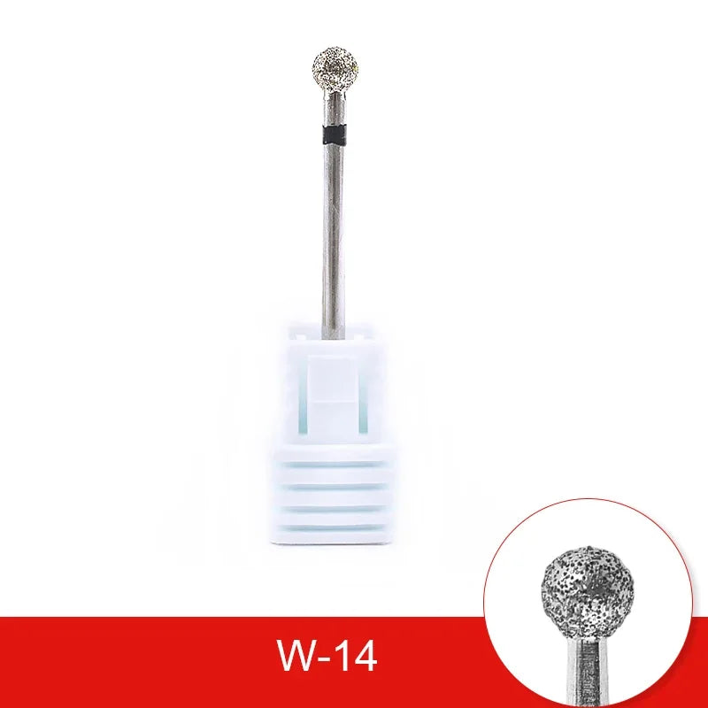 Diamond Ceramic Nail Drill Bits Milling Cutter For Manicure Left Right Rotary Cuticle Files Buffer DIY Nails Accessories Tools