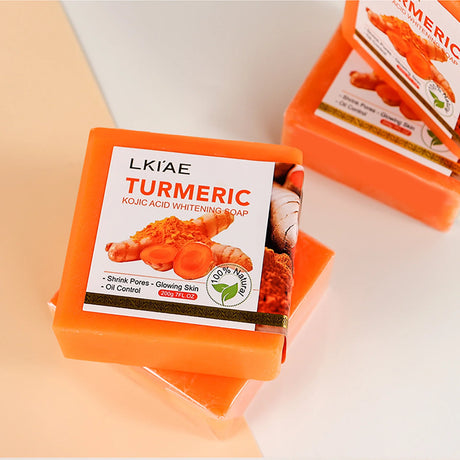 Natural Turmeric Whitening Body Wash, Deeply Clean Skin, Remove Dark Spot, Pimple, Acne, Smooth Skin, For Face & Body Soap Bar